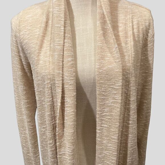 89th & Madison Open Front Beige and Cream Cardigan - Picture 2 of 9